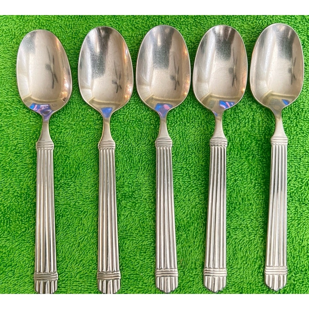Wallace CHARDONNAY Stainless  18/8 Oval Place Soup Spoons Set of 5‎